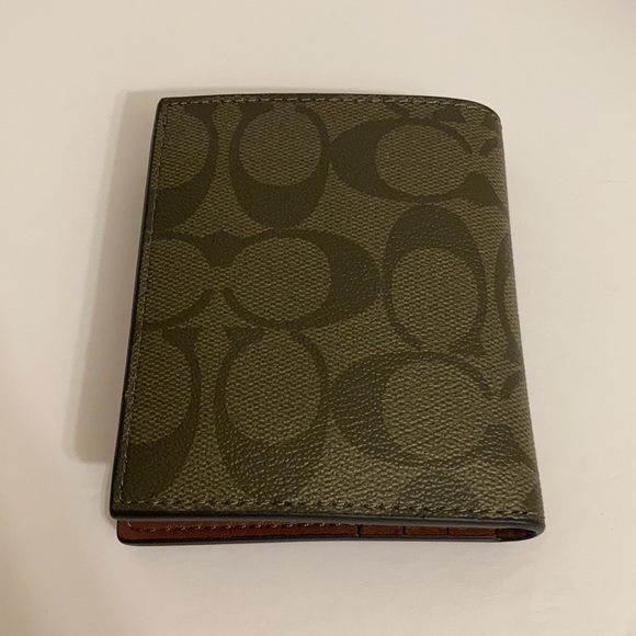 Coach North/South Slim Bill Wallet In Signature Canvas With Coach Patch - Picture 6 of 8